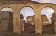Jean Baptiste Camille  Corot The Colosseum Seen through the Arcades of the Basilica of Constantine (mk05) France oil painting reproduction